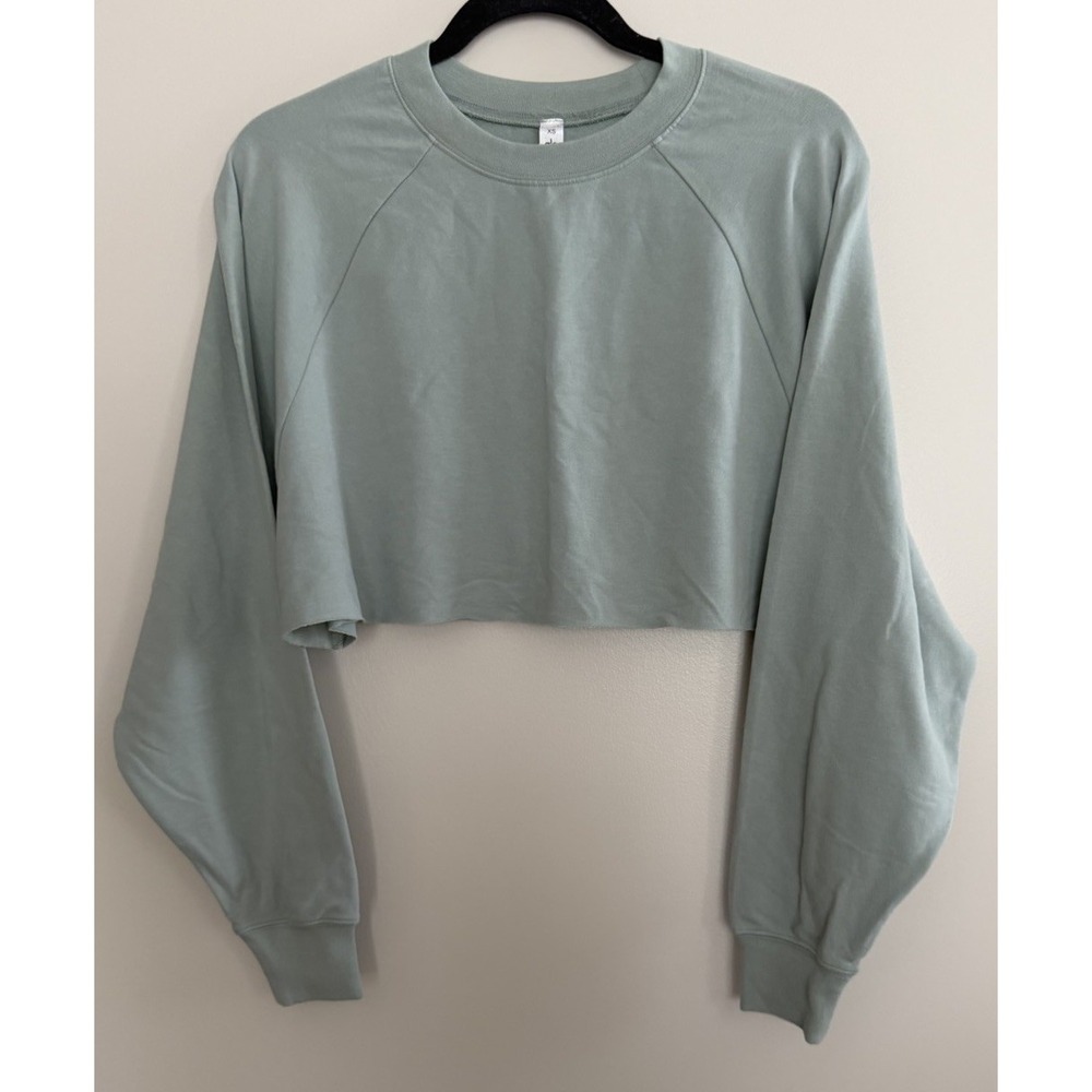 Alo Yoga Double Take Pullover Sweatshirt Green Women's Size XS